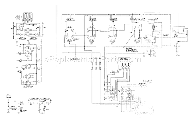 Page E Diagram and Parts List for 9162-2  Briggs and Stratton Generator
